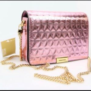 Michael Kors soft pink jade gusset crossbodyclutch